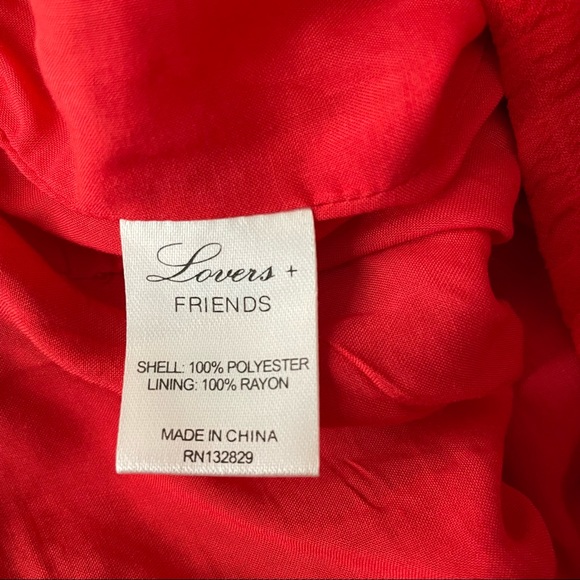 Lovers + Friends Brooke Midi Skirt XS Red Drawstring Ruched - Picture 9 of 12